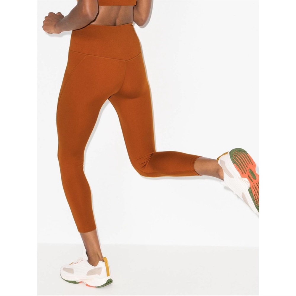 Girlfriend Collective High Rise Compressive Leggings Warm Brown Size S - Picture 2 of 8
